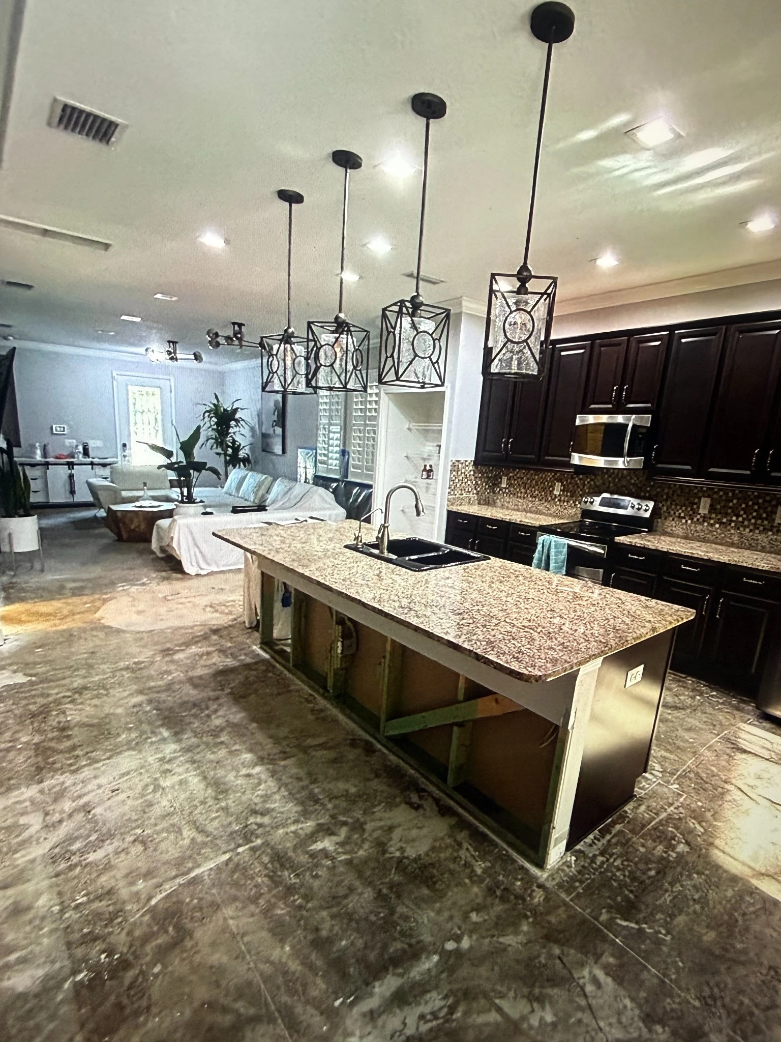 Kitchen before remediation and rebuild (project 2)