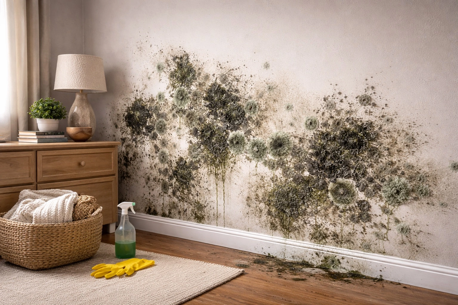 Visible mold growth requiring professional mold remediation